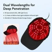 Laser Hair Regrowth Cap, Rechargeable Red Light Therapy Cordless Cap for Hair Loss for Men & Women - 96 Lasers & LEDs