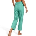 thumbnail image 3 of Pantalon Capri en Lin pour Femmes, Coton, Jambe Droite, Ample, Court, TG, 3 of 6