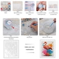 thumbnail image 3 of Paint By Numbers Kit for Adults Beginner - DIY Vibrant Flamingo Art Splash Background Canvas Painting Kits for Adults, Frameless Paint By Number for Adults for Home Wall Decor 16x20 Inch, 3 of 7