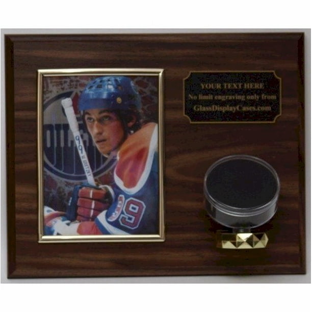 Hockey Puck and 5" X 7" Photo Vertical or Horizontal Choice Display
