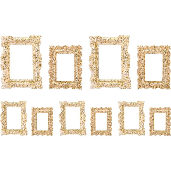 SEWCHICS Small Frames Mini Picture Frames Assorted Color Resin 10Pcs Diy Projects Accessories