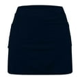 thumbnail image 3 of Iugvhana Womens Skorts with Pockets Lightweight Tummy Control Plus Size Skorts for Women High Waist Solid Color Athletic Sports Skirt Shorts Navy#01 XL, 3 of 4
