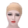 thumbnail image 5 of Yoyauz Women Big Flowers Solid Ruffle Cancer Chemo Elegant Hat Beanie Turban African Head Scarf Wrap Cap, 5 of 5