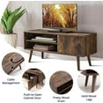 thumbnail image 7 of Cozy Castle TV Stand for 50 Inch TV, Modern TV Console with Shelf and Door, Entertainment Center, Rustic Brown, 7 of 7