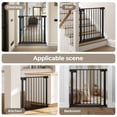 thumbnail image 2 of Pet Gate, Caveen 29.5''-32.2''Dog Gates for Stairs & Doorways, Gate for Ages 6 to 36 Months, Black, 2 of 8