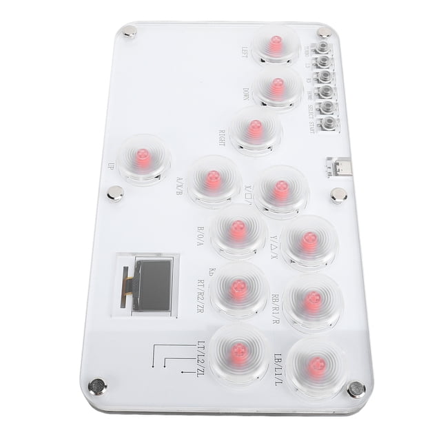 Leverless Game Controller, 12 Keys SOCD Acrylic Game Fight Controller for Home