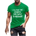 thumbnail image 2 of Qertyioot Coupe Classique Léger T-Shirt à Manches Courtes Imprimé à Col Rond pour Homme Décontracté Mode Hauts, 2 of 4