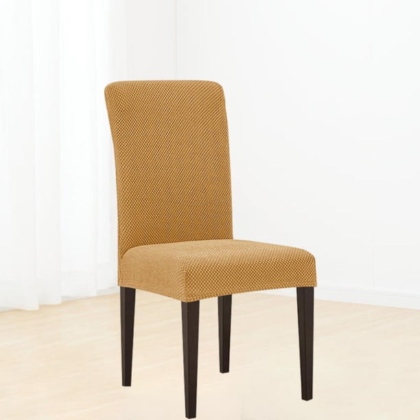 para sillas de comedor con protectoras de asiento lavables antipolvo extraíbles elásticas para oficina, , fiestas, hotel, silla , beige shamjiam Forro de asiento
