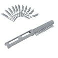 thumbnail image 2 of Hair Perm Rods,  Hollow 12 Pieces Ventilation Holes Cold Wave Rods Cold Curling Plastic Resin  For Hair Styling For Barbershop Grey, 2 of 8