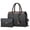 1989Black, variant on Women's Leather Handbag Set - 2pcs Top Handle Satchel with Clutch Purse, Designer Crossbody Bag for Work & Everyday Use