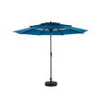thumbnail image 5 of Leumius 10ft Outdoor Patio Umbrellas for Outside,3 Tier Auto-tilt Vented Market Table Umbrella for Backyard, Deck, Garden,Dark Blue(Base Not Included), 5 of 10