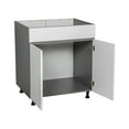thumbnail image 3 of 33" Sink Base Cabinets-High Double Door-with White Gloss door, 3 of 5