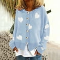 thumbnail image 2 of Vedolay Womens Sweaters 2023 Winter Thick Warm Cardigan for Women Sky Blue,L, 2 of 2
