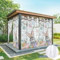 thumbnail image 6 of Outdoor Curtains for Patio Waterproof, Easter Outdoor Privacy Panels Grommet, Spring Rabbit Colorful Eggs Tree Blue White Plaid Blackout Outside Curtains for Porch/Cabana 54"x84", 1 Panel, 6 of 8