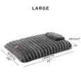 thumbnail image 5 of TOWN & COUNTRY LUXE CuddleTown Ribbed Bubble Stripe Pillow Crate Mat Pet Bed, Machine Washable Cover, Soft & Calming, Non-Slip Bottom, Dark Grey, Large 42"x28"x3", 5 of 7