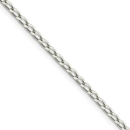 2.8mm, Sterling Silver Solid Open Curb Chain