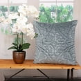 thumbnail image 3 of Parkland Collection Cristal Transitional Quilted Gray/Sea Foam Throw Pillow, 3 of 7