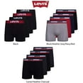 thumbnail image 4 of Levi's Mens Stretch Boxer Brief Underwear Breathable Stretch Underwear 4 Pack Heather Grey Camo/Heather Charcoal/Light Heather Grey/Caviar, Small, 4 of 7