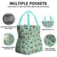 thumbnail image 3 of Dachshunds and Flowers Drawstring Lunch Bag Women - Drawstring Lunch Bag Insulated for Work Office - Stain-Resistant Large Lunchbags for Women with Multi-Pockets, 3 of 6