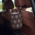 thumbnail image 5 of Kdxio Skull and Red Roses Car Trash Can Garbage Car Accessories Trash Can Car Waste Bin for for Driver and Passenger Any Vehicle, 5 of 7