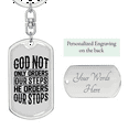 thumbnail image 2 of He orders Our Stops Stainless Steel or 18k Gold Premium Swivel Dog Tag Keychain, 2 of 16