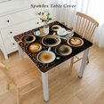 thumbnail image 2 of nygtbtfer Brown Coffee Theme Tablecloth Fitted Table Cover for Tables  Wipeable Elastic Table Cloth for Outdoor Picnic Camping Dining Party, Rustic Vintage Farmhouse Cafe Beans, 2 of 7