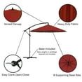 thumbnail image 3 of Pure Garden 10-Foot Offset Patio Umbrella with Easy Crank and Base (Red), 3 of 5