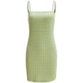 thumbnail image 1 of Women's Spaghetti Strap Geo Print Stripe Mini Cami Bodycon Dress, 1 of 7