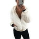 thumbnail image 1 of Women Hooded Fleece Fluffy Faux Fur Hooded Jacket, 1 of 2