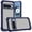 Blue, variant on For Google Pixel 9 Pro 6.8inch Ultimate CaseX Transparent Hybrid Case with Metal Buttons And Camera Edges - Black