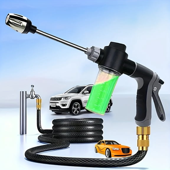 High Pressure Car Wash Foam Gun With Adjustable Spray Cannon For Garden Watering And Vehicle Cleaning Tool With Durable Design