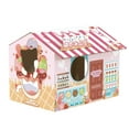 thumbnail image 1 of Casa de cartón para gatos, segura, saludable, resistente al desgaste, portátil, con hierba gatera, Ice House, 1 of 7