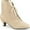 Cream Faux Leather, variant on Women's Pleaser Pink Label Fab-1005 Ankle Boot