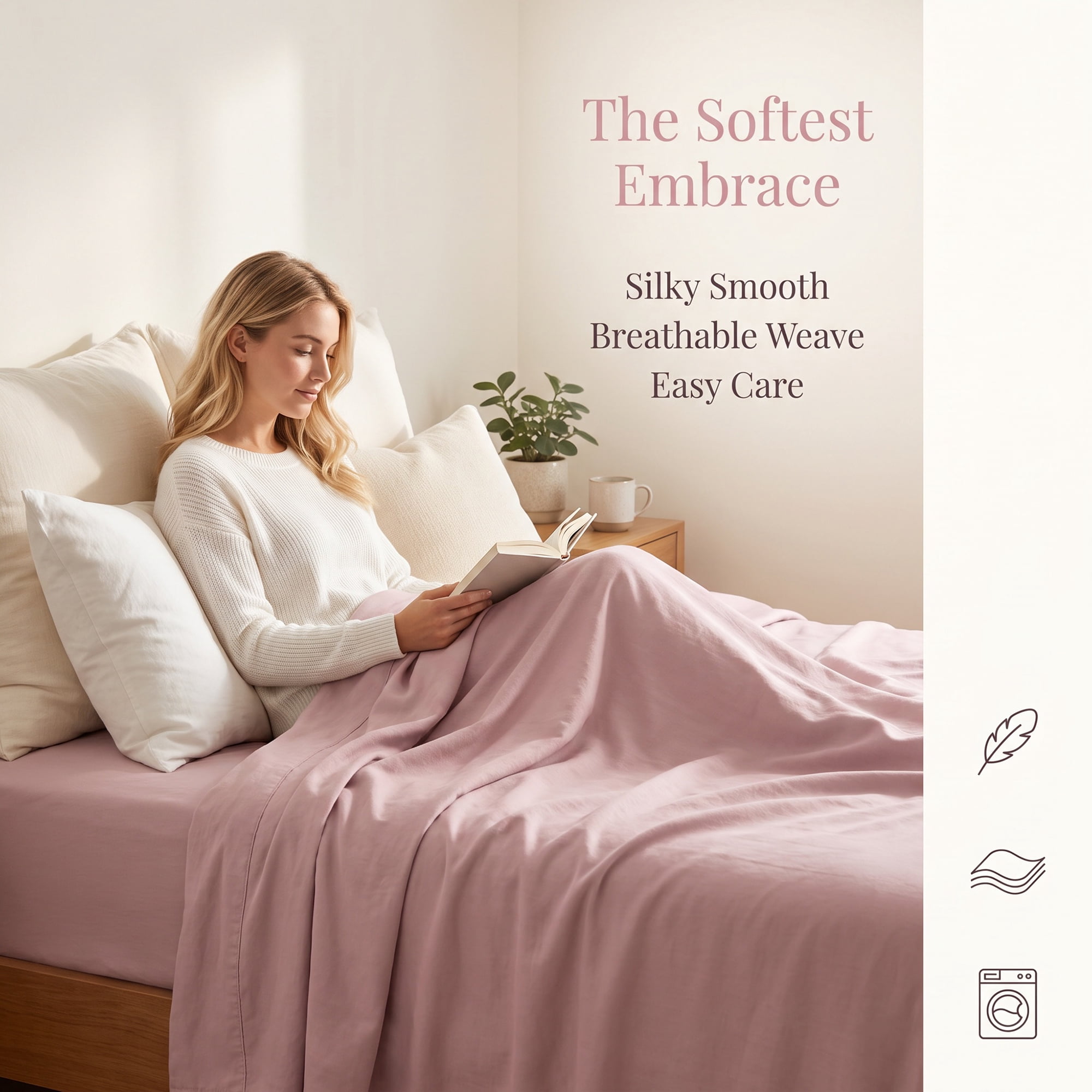 Unique Bargains Ployester Gauze Bed Breathable Flat Sheet Bedding Light Pink 63"x91"