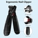 thumbnail image 4 of Nail Clippers for Thick Nails - Wide Clippers, Heavy Duty Nail Cutter with Catcher,Nail Clipper for Men and Women, Black, 4 of 5