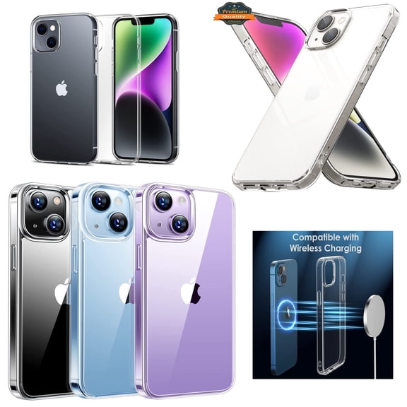 Xpression Case for Apple iPhone 15 Pro Max /Ultra (6.7") Slim Transparent with TPU Rubber Bumper, Crystal Clear Hybrid Shockproof Hard PC Back Thin Cover [ Clear ]