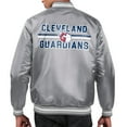 thumbnail image 2 of Men's Starter  Gray Cleveland Guardians Printed Team Logo Satin Varsity Full-Snap Jacket, 2 of 2