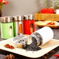 thumbnail image 3 of ACDANC 2 Pcs Salt and Pepper Shakers,Multiple Color Options to Match Any Decor Salt and Pepper Shakers Set,Three-Hole Powder Dispensing Salt Shaker,Silver, 3 of 4