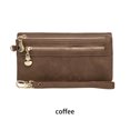 thumbnail image 3 of Sonducket Cartera de mujer, repuesto Vintage, Color sólido, con cremallera, carpeta de fotos, tarjetero, bolsillo con cremallera, monedero para Carteras Café, 3 of 6