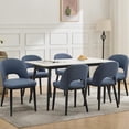 thumbnail image 2 of GARVEE Upholstered Dining Chairs Set of 6,Modern Dining Room Kitchen Chairs with High Back & Deep Seat for Vanity,Living Room,Cafe,Blue, 2 of 8