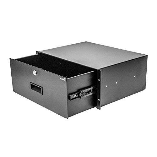 NavePoint Server Cabinet Case 19 Inch Rack Mount DJ Locking Lockable Deep Drawer with Key 2U 