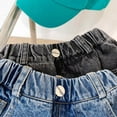 thumbnail image 2 of Xudanell Baby Boys Denim Shorts Summer Elastic Waisted Pull on Jean Gradient Shorts Kids Curled Shorts, 2 of 7