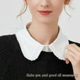 thumbnail image 7 of LoudSung Fake Collar Detachable Half Shirt Blouse False Collar Folding Design for Women Girls, 7 of 7