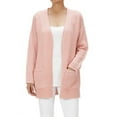 thumbnail image 4 of Yemak Women's Oversized Open Front Popcorn Knit Sweater Cardigan with Front Pockets HK8145-PBG-ML-BD, 4 of 5