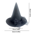 thumbnail image 3 of Quealent Kids Witch Hat Girls Lace Halloween Hat for kids Youth Teens Halloween Decorations Party (Blue, One Size), 3 of 7