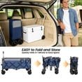 thumbnail image 5 of 51-inch Extended Heavy-Duty Foldable Utility Wagon, 480lbs, Patented Ultra-Stable Frame, 1:6 Space-Saving Fold, Portable And Collapsible For Beach, Sports, And Garden Use,Dark Blue-Gray, 5 of 13