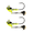 Black Neon, variant on 6th Sense Crappie Underspin Jig Head with Colorado Blade, Crappie Fishing Jig, Flash & Vibration