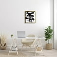 thumbnail image 2 of Modern Silhouette Brushed Shape Abstract Graphic Art Metallic Gold Framed Art Print Wall Art, 2 of 6