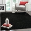 SAFAVIEH Athens Solid Plush Shag Area Rug, Black, 4' x 6'