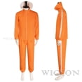 thumbnail image 3 of Disfraz de cosplay de la película Vector, conjunto de pantalón y gafas con chaqueta naranja, peluca con forma de hongo, traje elegante de Halloween, traje de fiesta, 3 of 4
